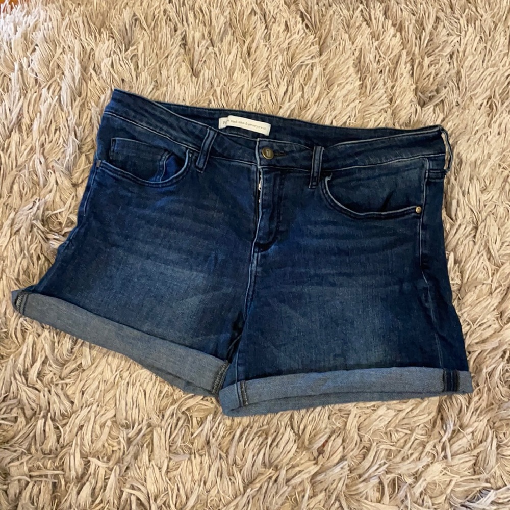 Pilcro and the Letterpress denim shorts